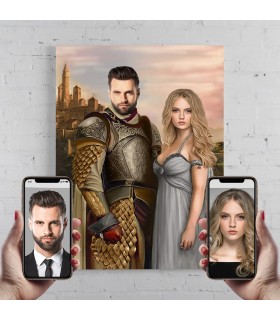 Portret personalizat - 2 persoane - Game of Thrones