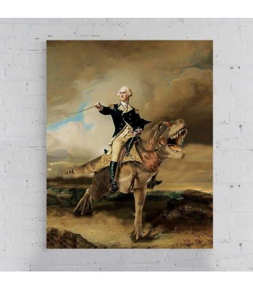 PORTRET PERSONALIZAT - Washington pe dinozaur