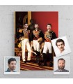 Portret personalizat - 3 persoane - Cavaleri la bal