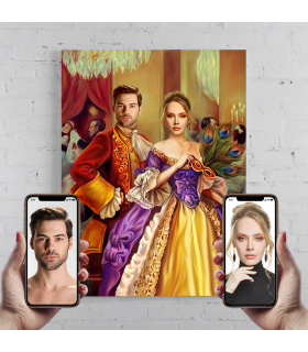 Portret personalizat - 2 persoane - Cuplu la bal