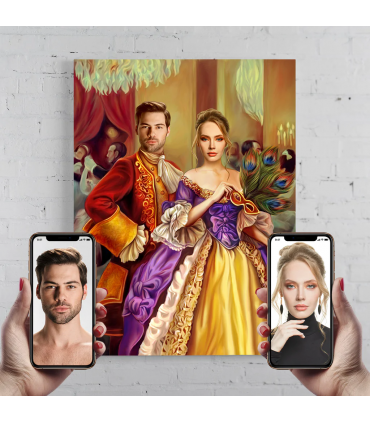 Portret personalizat - 2 persoane - Cuplu la bal
