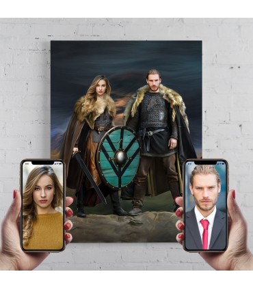 Portret personalizat - Vikingi - 2 persoane
