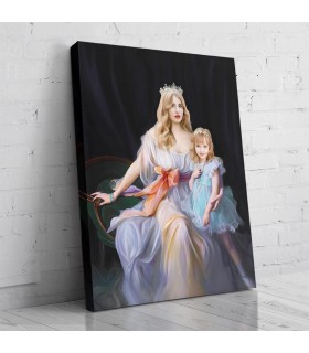 Portret de familie - Regina cu mica Printesa