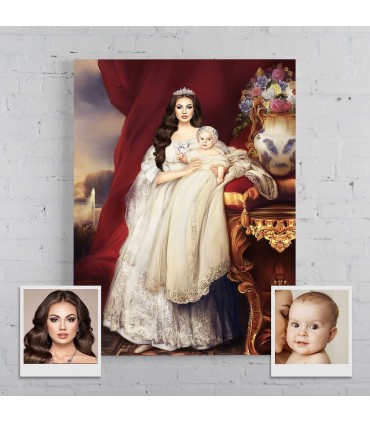 Portret de familie - Regina si copilul ei