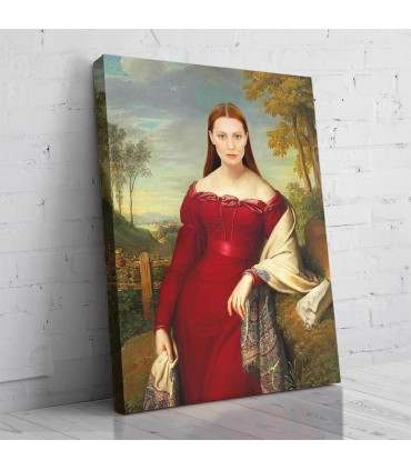 Portret personalizat - Doamna in rosu